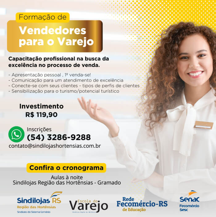 Card Formação de Vendedores para o Varejo