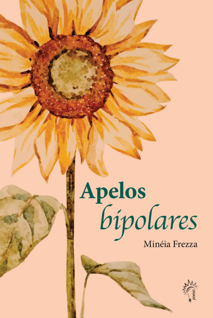 Capa de livro amarela com desenho de girassol e "Apelos bipolares"