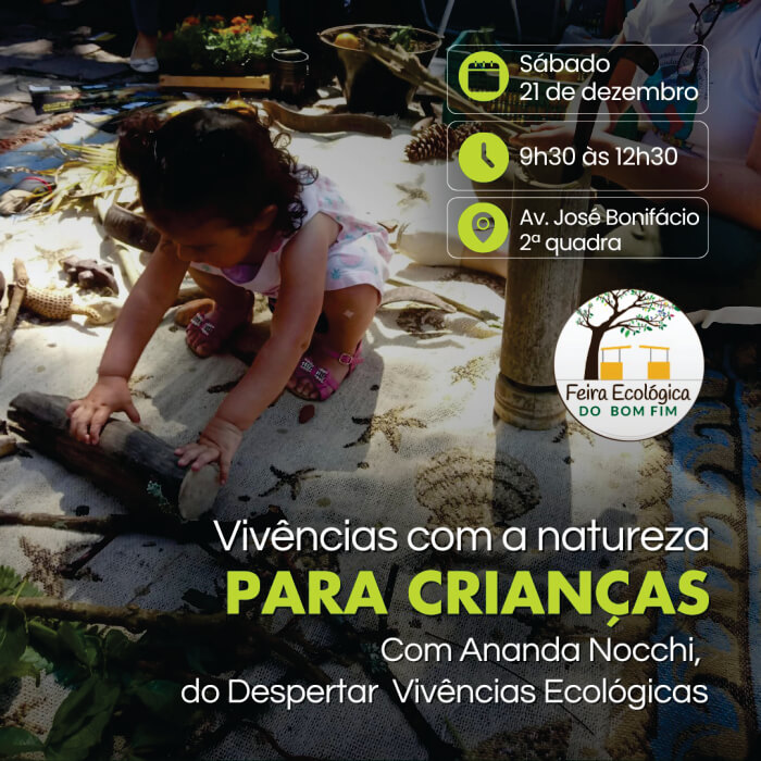 Card Vivências com a natureza para crianças