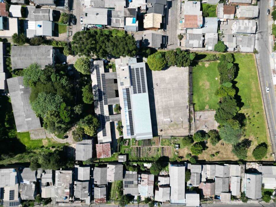 Vista áerea do Centro de Atenção à Criança e ao Adolescente Murialdo